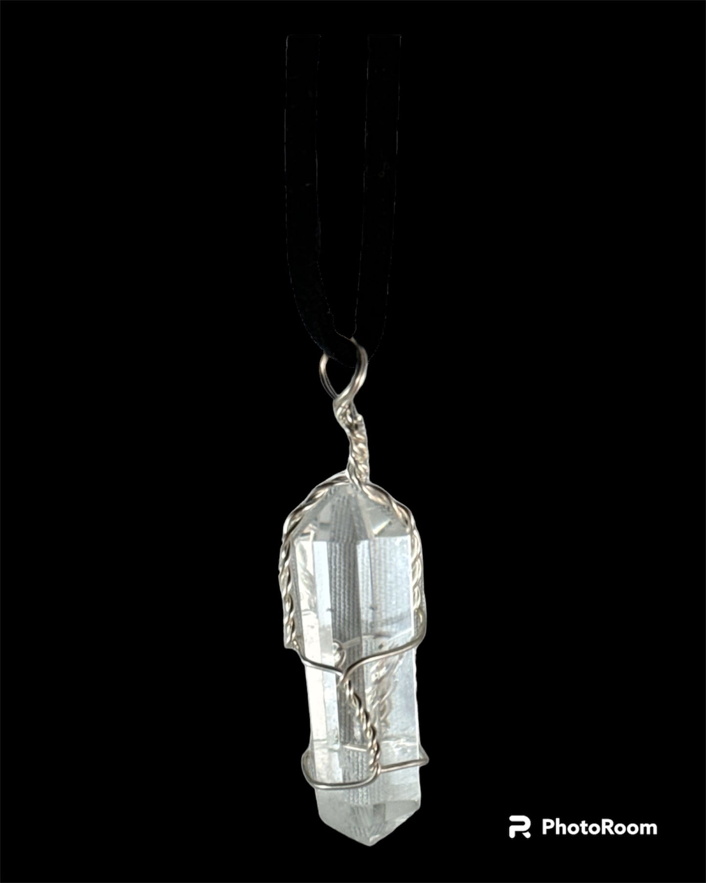 Clear Quartz pendant (double terminated vertical drop)