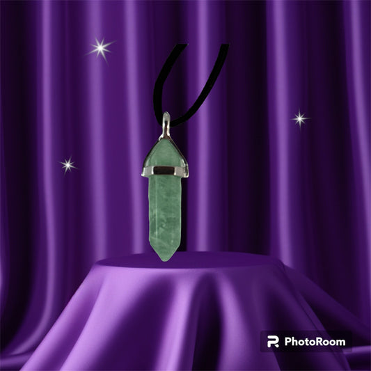 Flourite pendant (double terminated vertical drop)