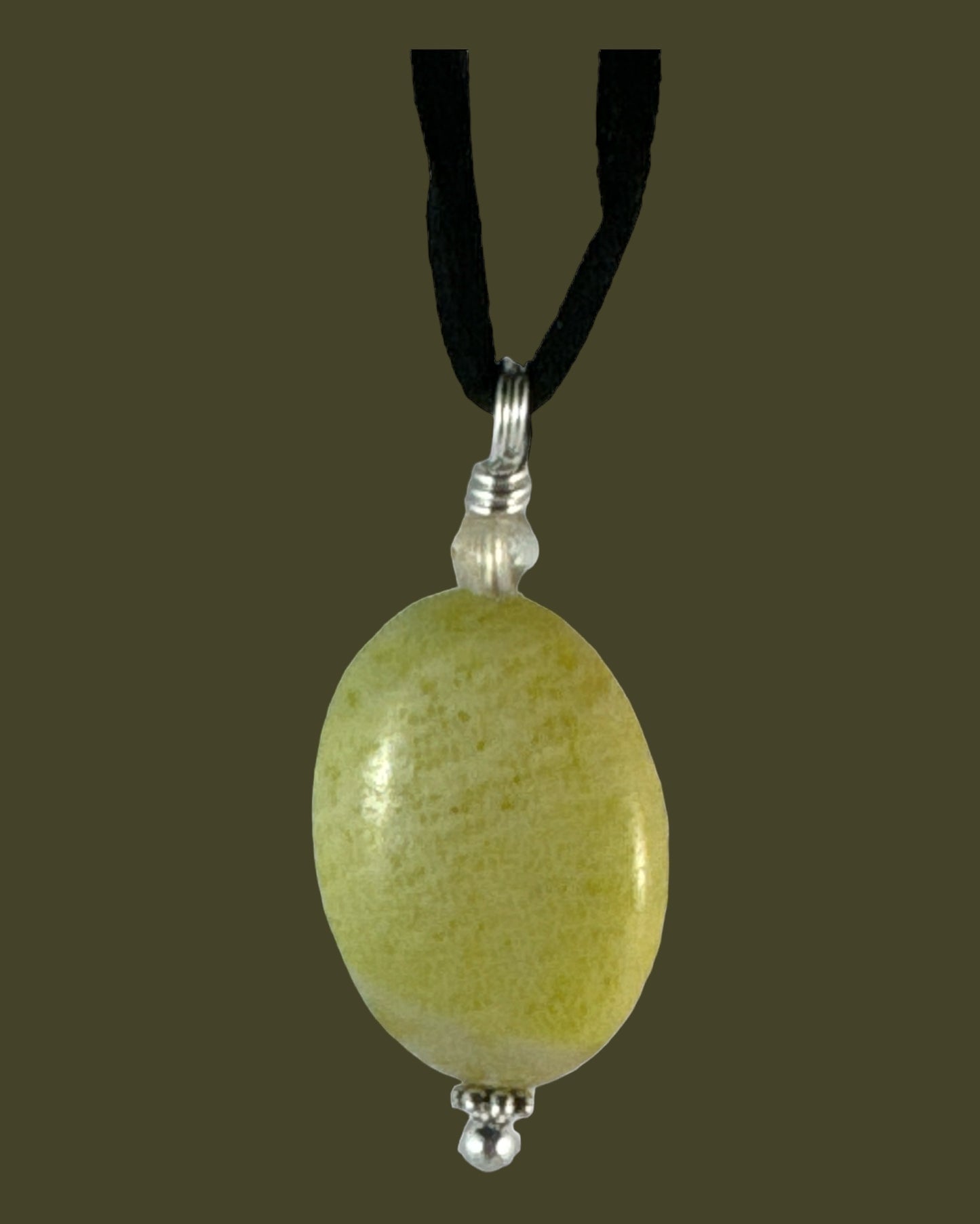 Lemon Jasper pendant (Oval)