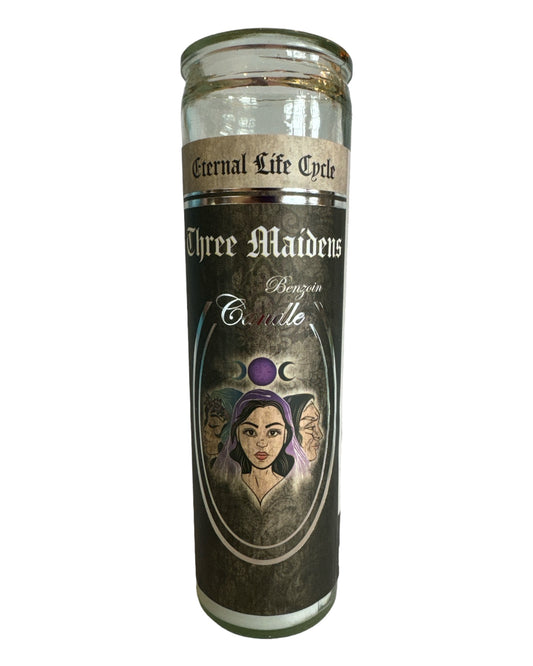 Three Maidens- Eternal Life Cycle 7 Day Candle (Benzoin)