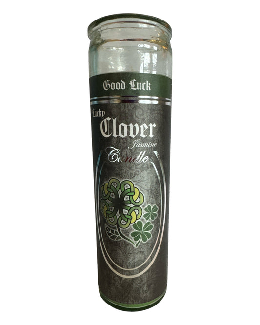 Lucky Clover- Good Luck 7 Day Candle (Jasmine)