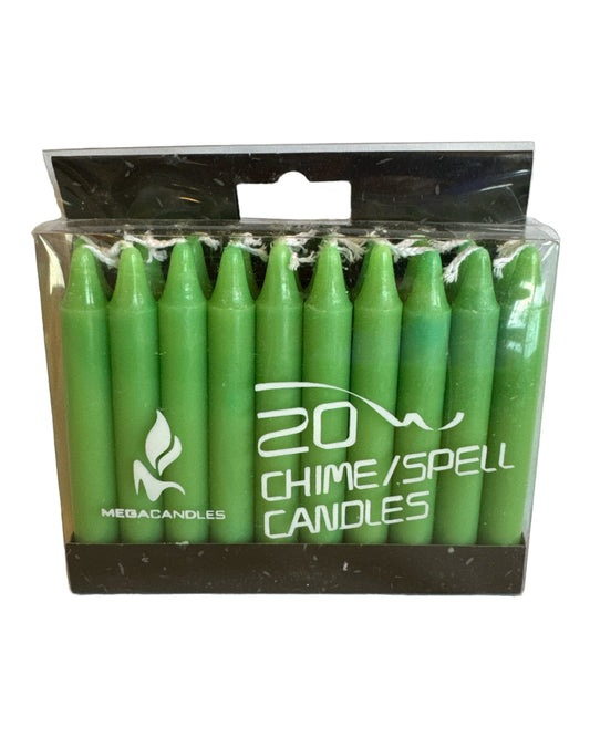 Green Mini Ritual Candles  (Pack of 20)