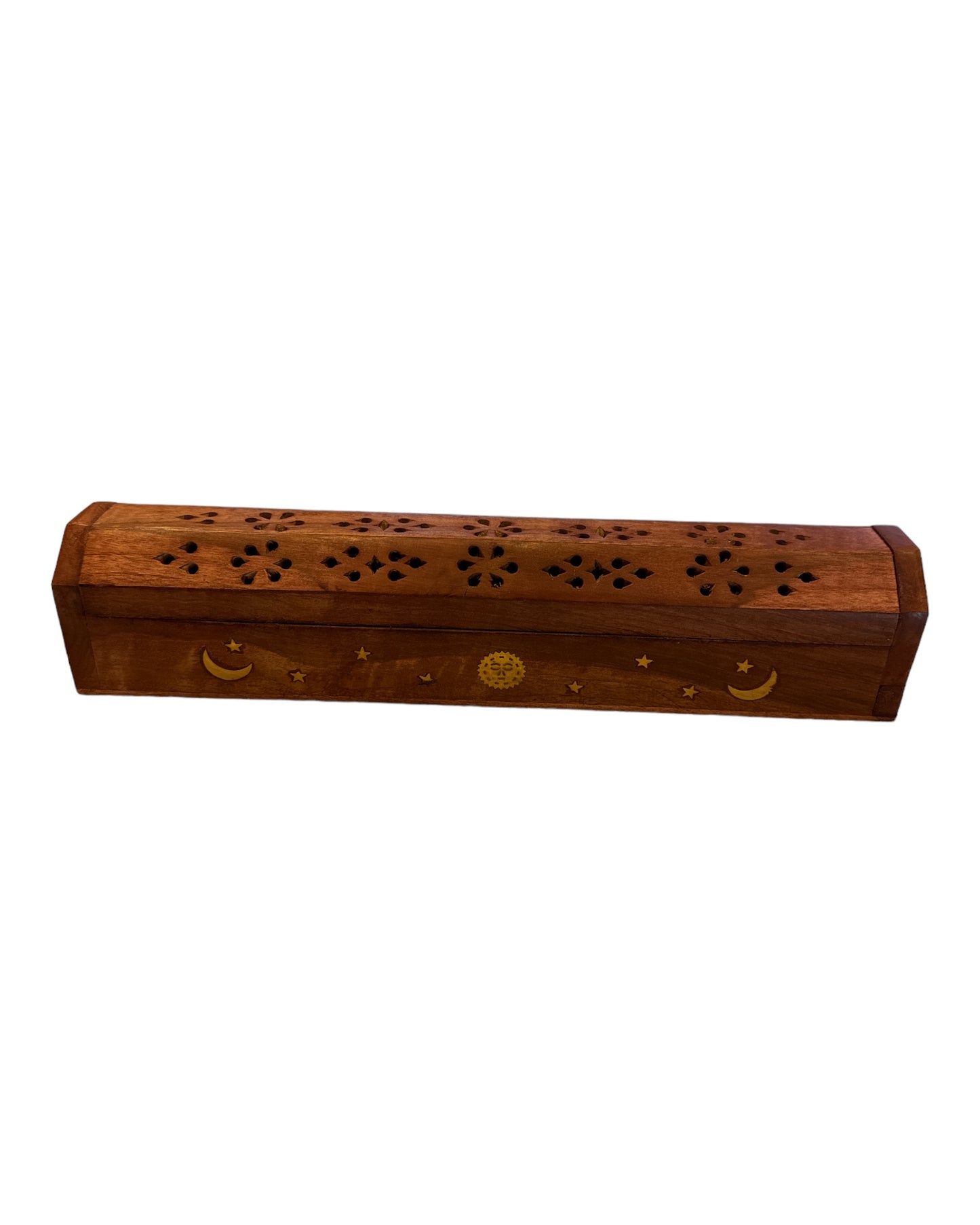 WOOD INCENSE STORAGE BOX/CELESTIAL-12″